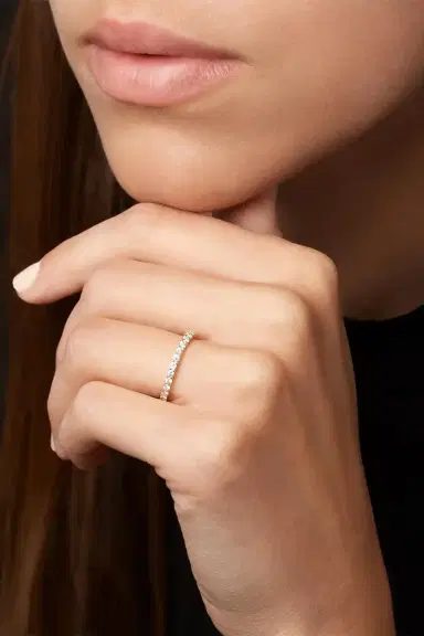 Melissa Kaye Sadie Eternity Band - Yellow Gold - 2mm | Thumbnail 2