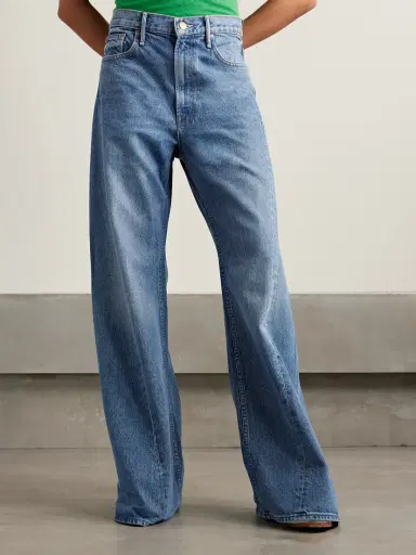 Mother Snacks! The Lemon Twist Mid-rise Wide-leg Jeans | Thumbnail 3