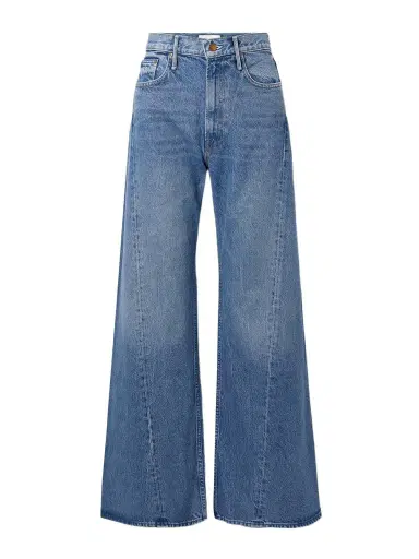 Mother Snacks! The Lemon Twist Mid-rise Wide-leg Jeans | Thumbnail 1