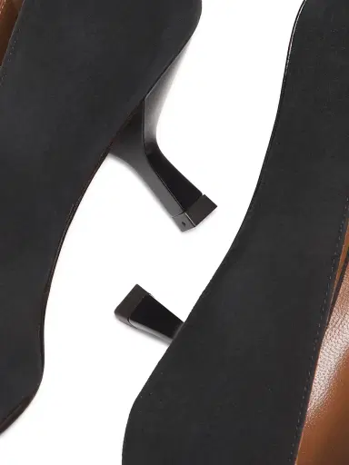 Giuseppe Zanotti Women's 50MM Cap-Toe Leather Kitten-Heel Pumps - Nero Oro - Size 11.5 | Thumbnail 5