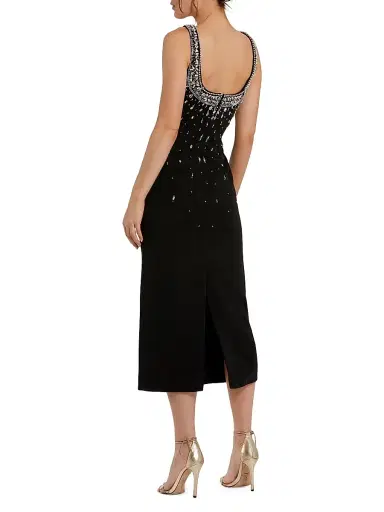Mac Duggal Women's Beaded Jersey Midi-Dress | Thumbnail 2 Mac Duggal Women's Beaded Jersey Midi-Dress | Thumbnail 2