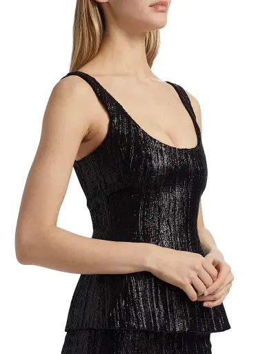 PRABAL GURUNG Women's Sequined Corset Seam Tank | Thumbnail 6