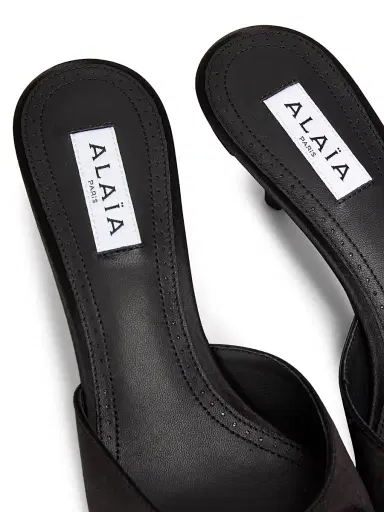 ALAIA Women's Satin 55MM Mules - Noir | Thumbnail 5 ALAIA Women's Satin 55MM Mules - Noir | Thumbnail 5