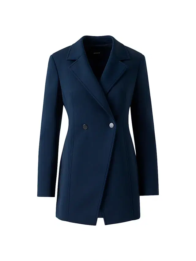 Akris Women's Duska Neoprene Double-Breasted Jacket - Denim Blue