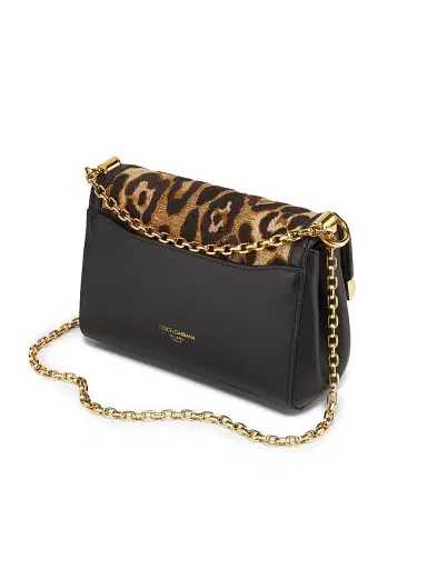Dolce & Gabbana Women's Marlene Leopard Cotton Shoulder Bag | Thumbnail 4 Dolce & Gabbana Women's Marlene Leopard Cotton Shoulder Bag | Thumbnail 4
