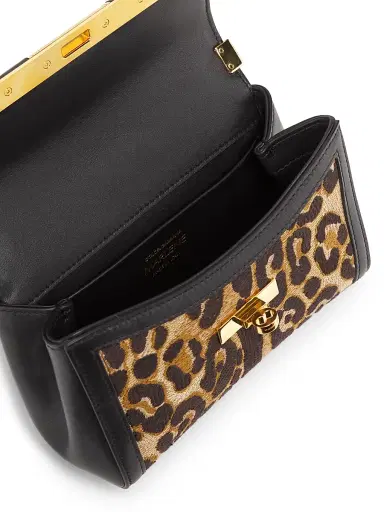 Dolce & Gabbana Women's Marlene Leopard Cotton Shoulder Bag | Thumbnail 5 Dolce & Gabbana Women's Marlene Leopard Cotton Shoulder Bag | Thumbnail 5
