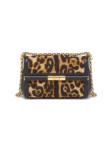 Dolce & Gabbana Women's Marlene Leopard Cotton Shoulder Bag | Thumbnail 1 Dolce & Gabbana Women's Marlene Leopard Cotton Shoulder Bag | Thumbnail 1