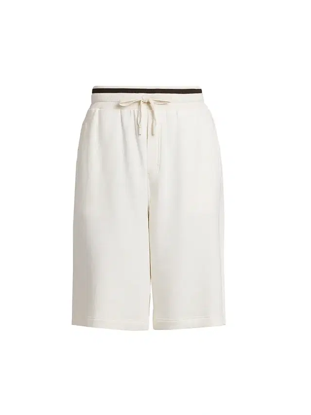 Men's Drawstring Cotton Bermuda Shorts - Bianco Naturale