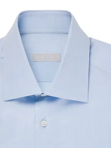 Stefano Ricci Men's Refined Classic Dress Shirt - Classic Blue - Size 17 | Thumbnail 2