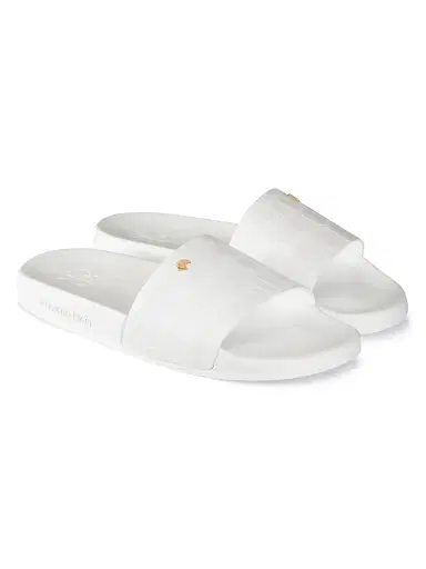 Stefano Ricci Men's Crocodile Leather Slides - White - Size 12 | Thumbnail 2