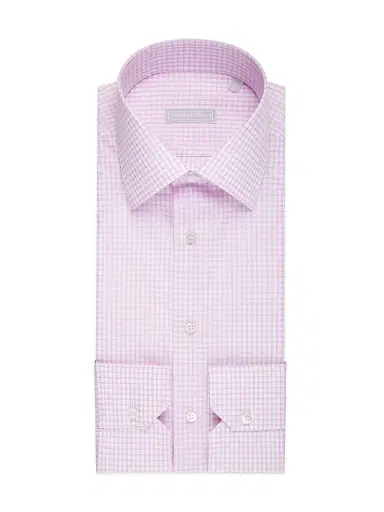 Stefano Ricci Men's Refined Classic Dress Shirt - Pink White | Thumbnail 1