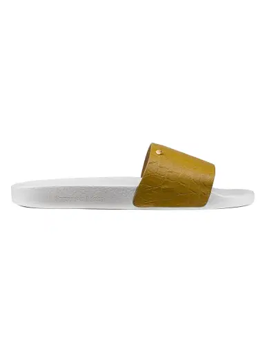 Stefano Ricci Men's Matted Crocodile Leather Slides | Thumbnail 1 Stefano Ricci Men's Matted Crocodile Leather Slides | Thumbnail 1