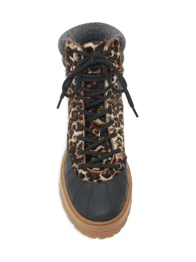 Pollini Women's Ice Cracker Printed Calf-Hair Platform Ankle Boots - Leopard Black Wood - Size 11 | Thumbnail 4 Pollini Women's Ice Cracker Printed Calf-Hair Platform Ankle Boots - Leopard Black Wood - Size 11 | Thumbnail 4