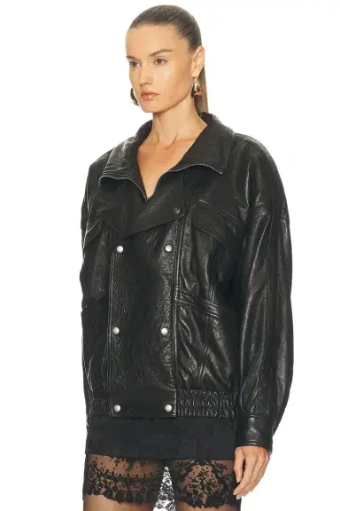 Saint Laurent Leather Coat | Thumbnail 4 Saint Laurent Leather Coat | Thumbnail 4