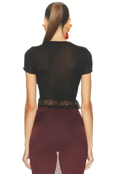 Saint Laurent Short Sleeve Top | Thumbnail 3 Saint Laurent Short Sleeve Top | Thumbnail 3