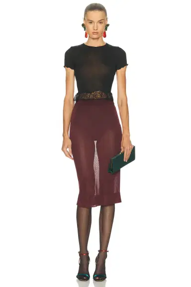 Saint Laurent Short Sleeve Top | Thumbnail 4 Saint Laurent Short Sleeve Top | Thumbnail 4