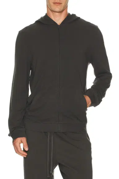Skims Jersey Zip Up Hoodie | Thumbnail 3
