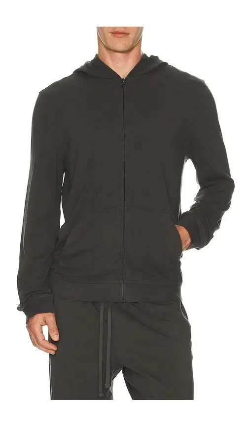 Jersey Zip Up Hoodie