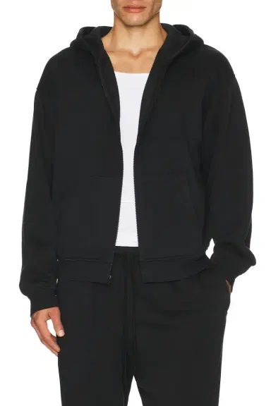 Skims Fleece Zip Up Hoodie | Thumbnail 3