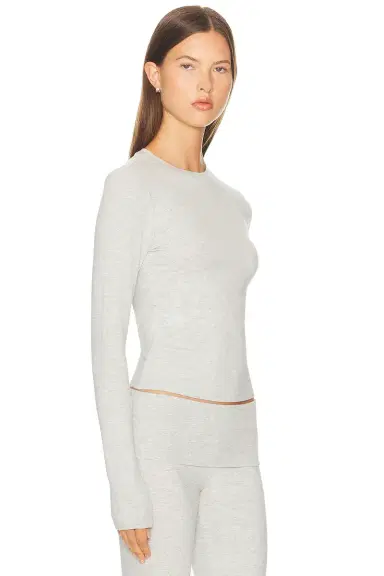 Skims Cotton Jersey Long Sleeve T-Shirt | Thumbnail 2