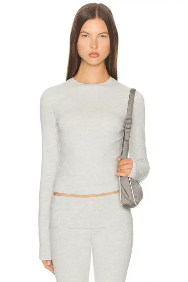 Skims Cotton Jersey Long Sleeve T-Shirt | Thumbnail 1