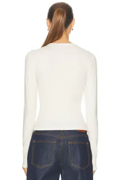 Skims Cotton Jersey Long Sleeve T-Shirt | Thumbnail 3