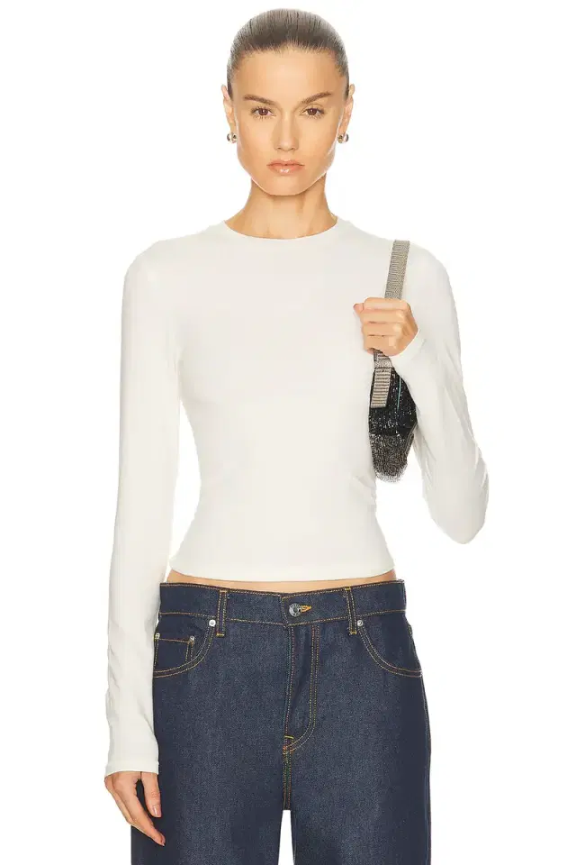 SKIMS Cotton Jersey Long Sleeve T-Shirt