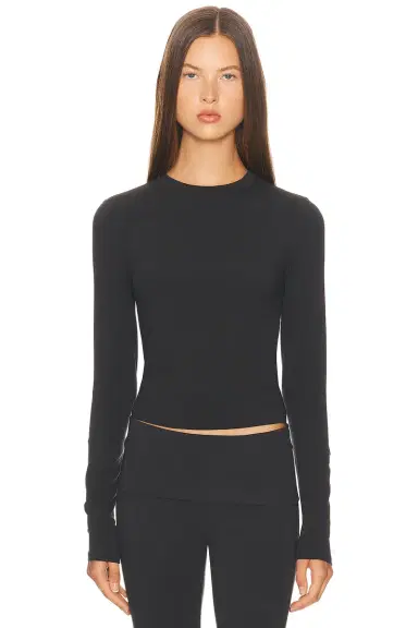 Skims Cotton Jersey Long Sleeve T-Shirt | Thumbnail 1
