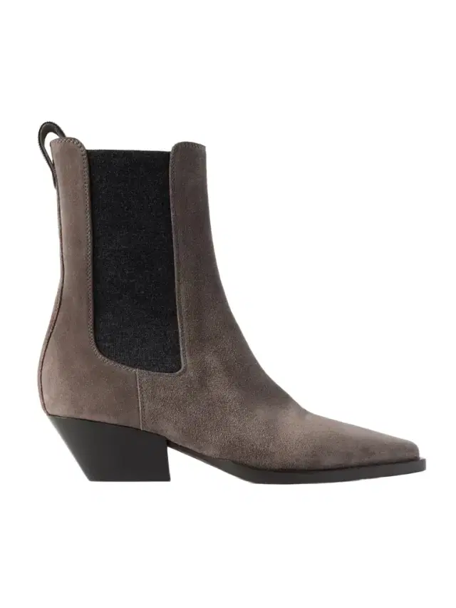 45 Bead-embellished Suede Chelsea Boots