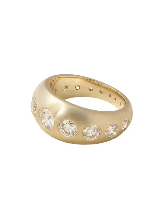 Dome 14-karat Gold Diamond Ring