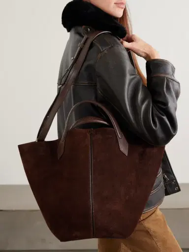 Proenza Schouler Large Chelsea Leather-trimmed Paneled Suede Tote | Thumbnail 2 Proenza Schouler Large Chelsea Leather-trimmed Paneled Suede Tote | Thumbnail 2