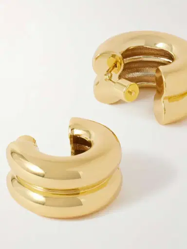 Martha Calvo Double Gold-plated Hoop Earrings | Thumbnail 3 Martha Calvo Double Gold-plated Hoop Earrings | Thumbnail 3