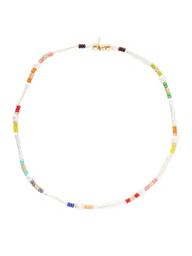 Martha Calvo Kai Gold-plated, Pearl, Enamel And Crystal Necklace | Thumbnail 1