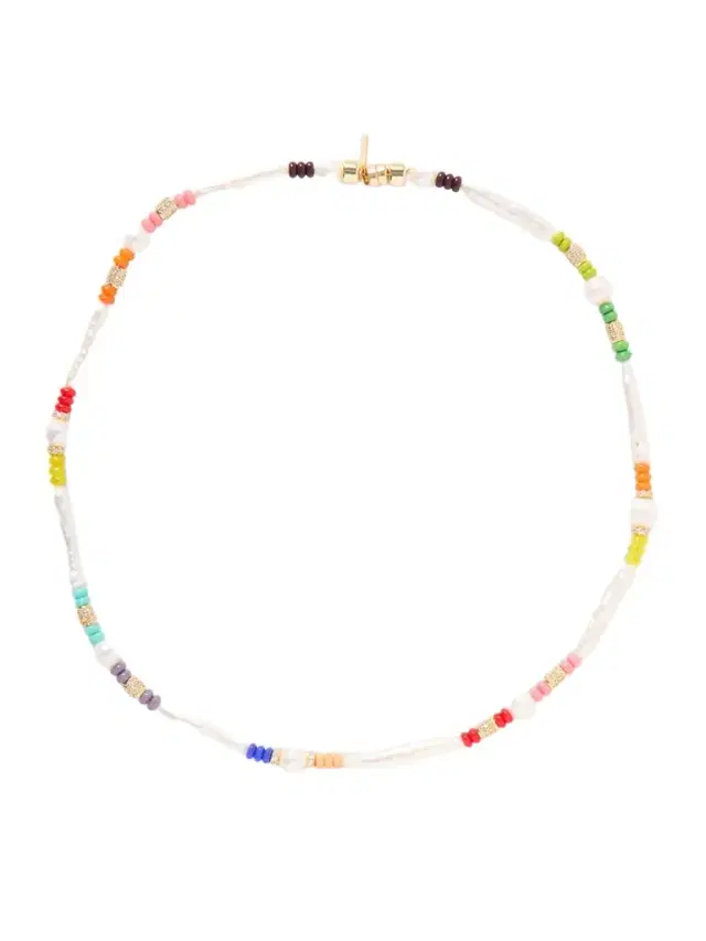 Kai Gold-plated, Pearl, Enamel And Crystal Necklace