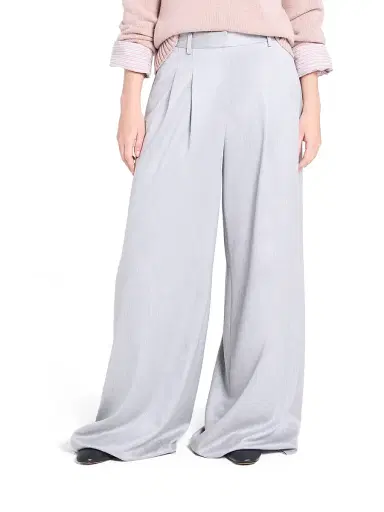 TWP Women's Avery Stretch-Wool Wide-Leg Pants - Light Heather Grey - Size 12 | Thumbnail 3 TWP Women's Avery Stretch-Wool Wide-Leg Pants - Light Heather Grey - Size 12 | Thumbnail 3