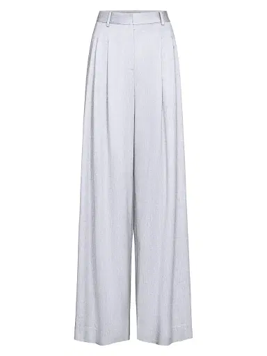 TWP Women's Avery Stretch-Wool Wide-Leg Pants - Light Heather Grey - Size 12 | Thumbnail 1 TWP Women's Avery Stretch-Wool Wide-Leg Pants - Light Heather Grey - Size 12 | Thumbnail 1