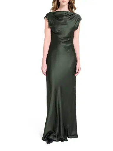 TWP Women's Back to You Satin Maxi Dress - Duffle Bag 0 | Thumbnail 2