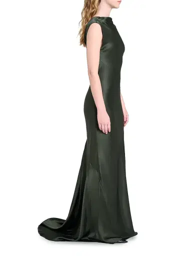 TWP Women's Back to You Satin Maxi Dress - Duffle Bag 0 | Thumbnail 3