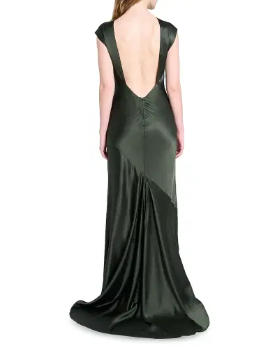 TWP Women's Back to You Satin Maxi Dress - Duffle Bag 0 | Thumbnail 4
