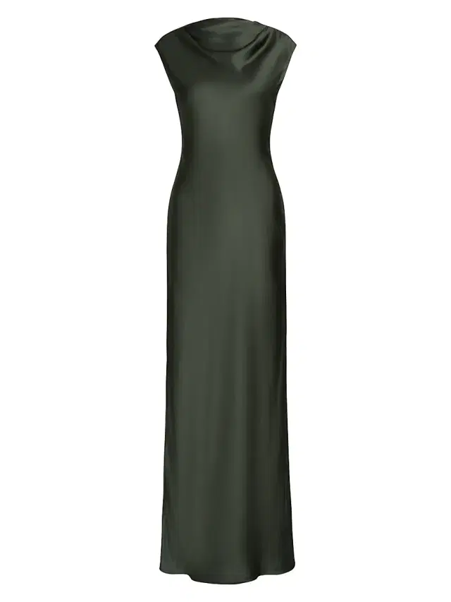 TWP Women's Back to You Satin Maxi Dress - Duffle Bag 8