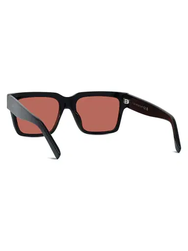 Givenchy Men's GV Day 55MM Square Sunglasses - Shiny Black And Bordeaux | Thumbnail 4 Givenchy Men's GV Day 55MM Square Sunglasses - Shiny Black And Bordeaux | Thumbnail 4