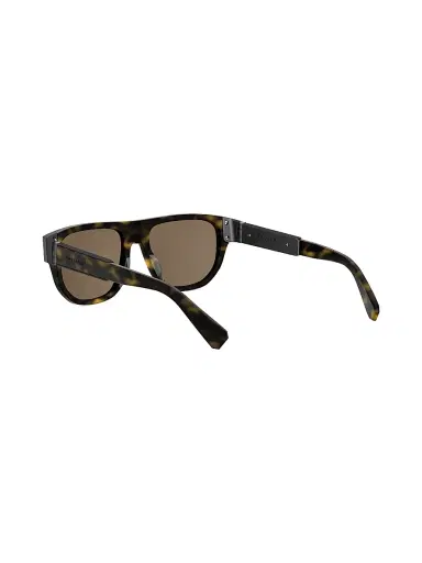 BVLGARI Women's Aluminium 55MM Rectangular Sunglasses - Dark Havana Brown | Thumbnail 4