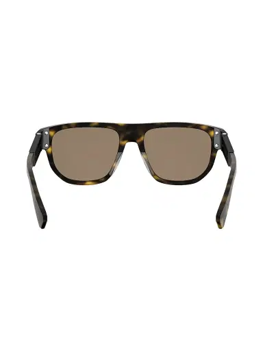 BVLGARI Women's Aluminium 55MM Rectangular Sunglasses - Dark Havana Brown | Thumbnail 5