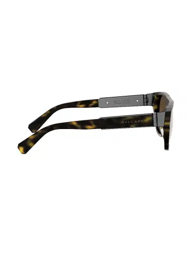 BVLGARI Women's Aluminium 55MM Rectangular Sunglasses - Dark Havana Brown | Thumbnail 7