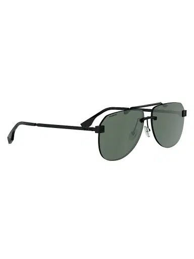 Fendi Men's Sky 61MM Pilot Sunglasses - Matte Black And Green Polarized | Thumbnail 8 Fendi Men's Sky 61MM Pilot Sunglasses - Matte Black And Green Polarized | Thumbnail 8