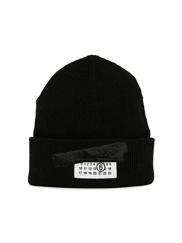 Men's Logo Patch Wool-Nylon Beanie - Black