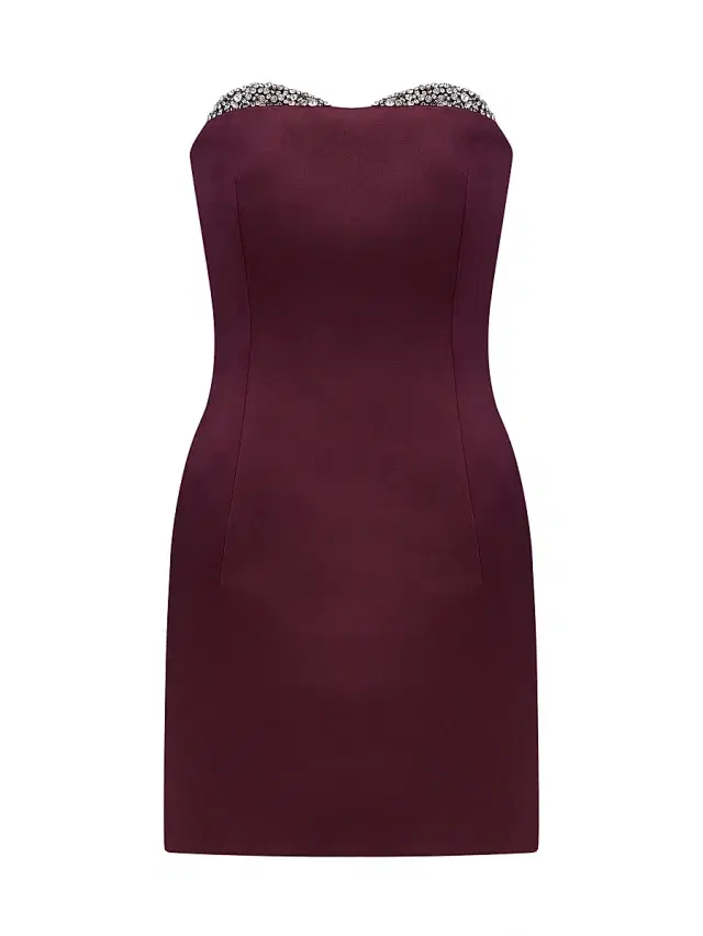 The New Arrivals Ilkyaz Ozel Women's Noelie Embellished Strapless Minidress - Blood Moon