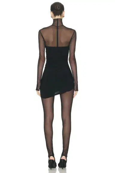 Norma Kamali Long Sleeve Turtleneck Strapless Diana Pickleball Dress | Thumbnail 3 Norma Kamali Long Sleeve Turtleneck Strapless Diana Pickleball Dress | Thumbnail 3