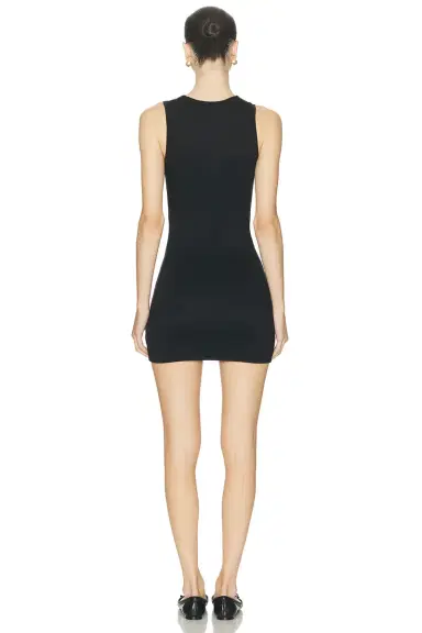 ÉTERNE Sleeveless Crewneck Soft Jersey Mini Dress | Thumbnail 3