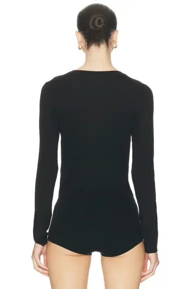 ÉTERNE Rib Stitch Cashmere Clark Sweater | Thumbnail 3